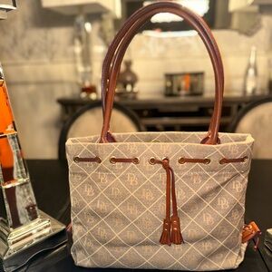 Dooney & Bourke Gray and Brown Tote